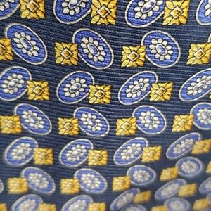 Richel Tie accessory men's tie blue grey gold ish yellow